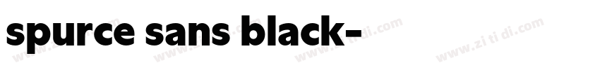 spurce sans black字体转换
